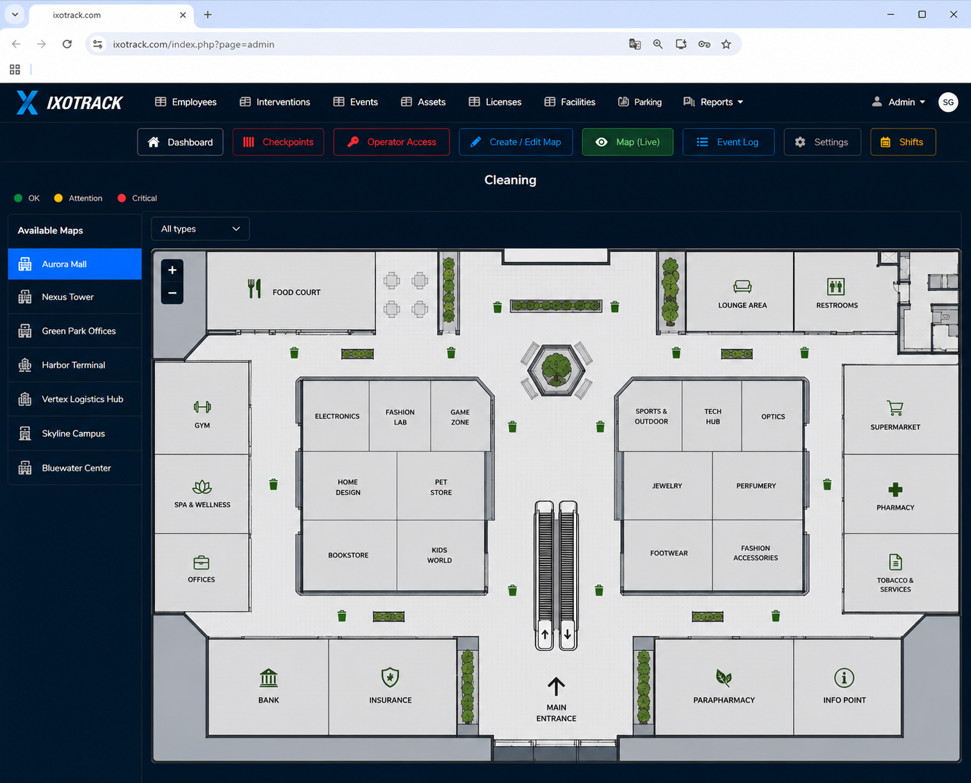 Live supervision interface