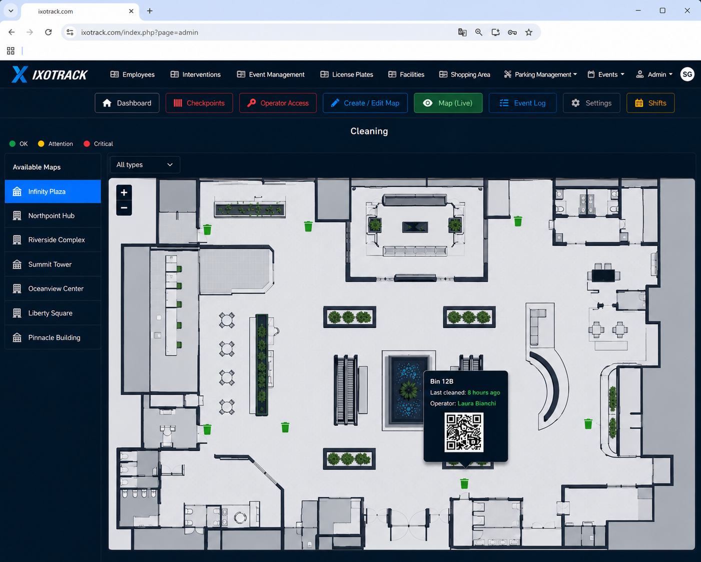 Operations map and task tracking