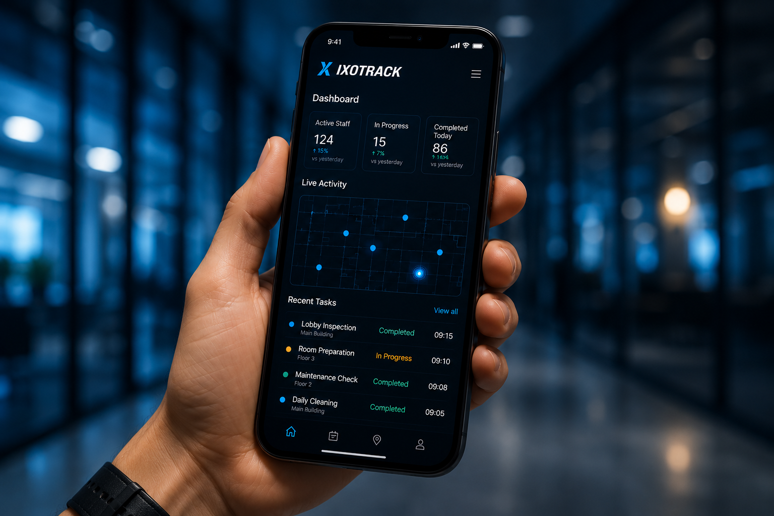 Ixotrack mobile dashboard